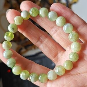 003 Natural prehnite bracelet 8mm